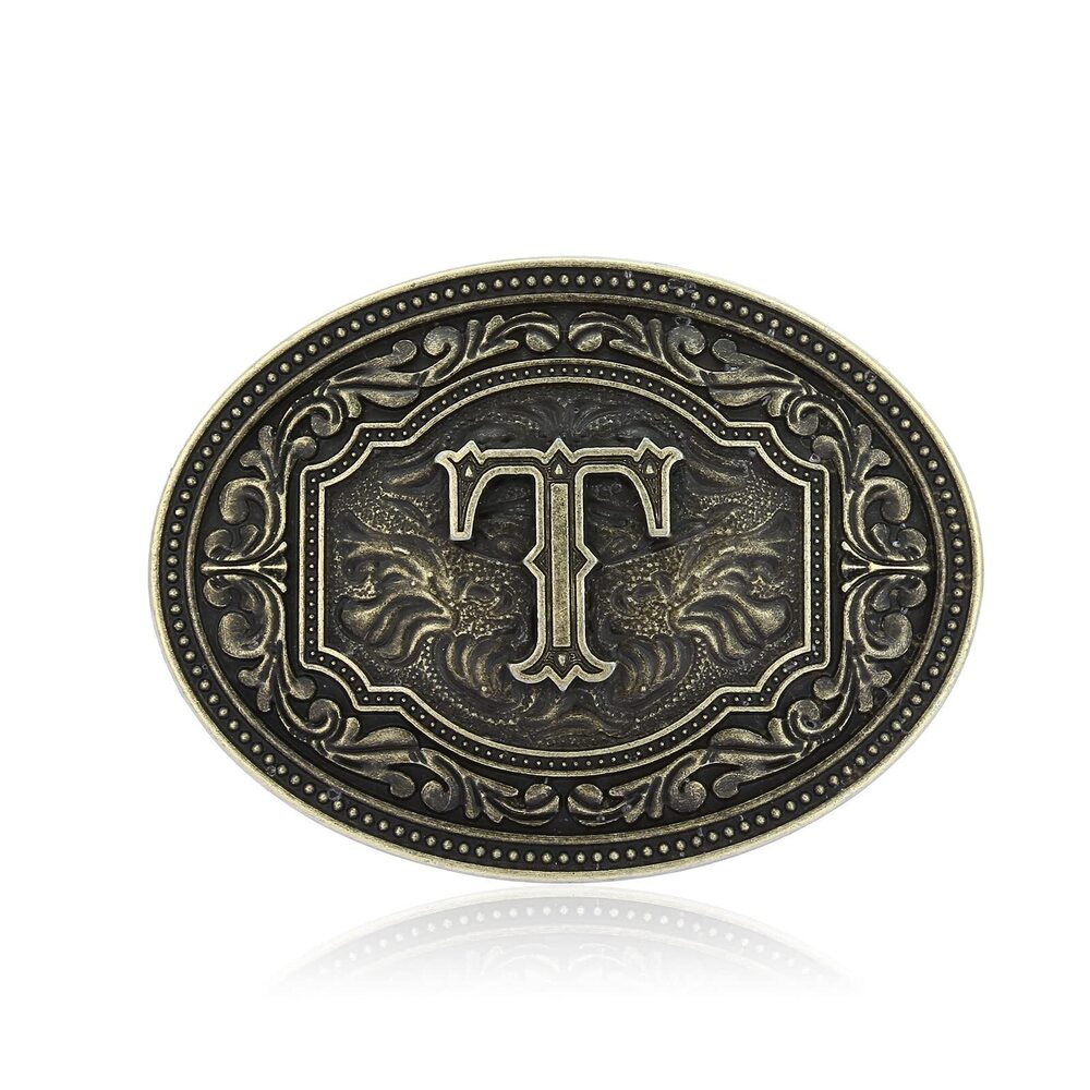 7280 Belt Buckles - Initial Letters A to Z Western Rodeo Cowboy Cowgirl